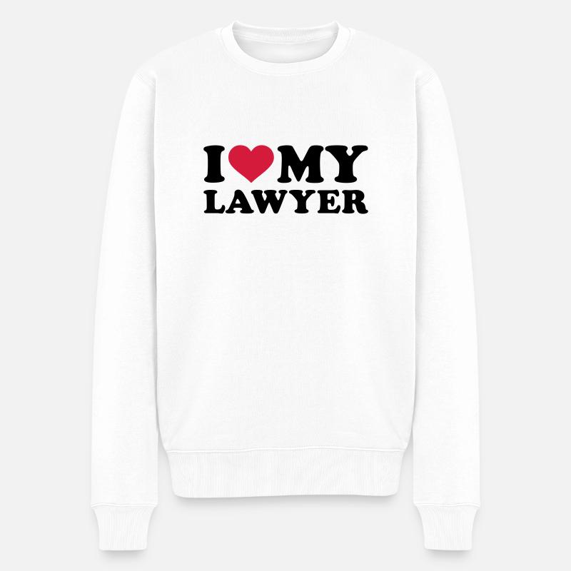I love my Lawyer - Pull Premium bio Homme - blanc