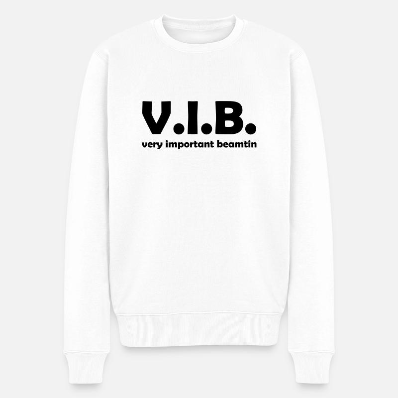 beamtin - Männer Premium Bio Pullover - Weiß