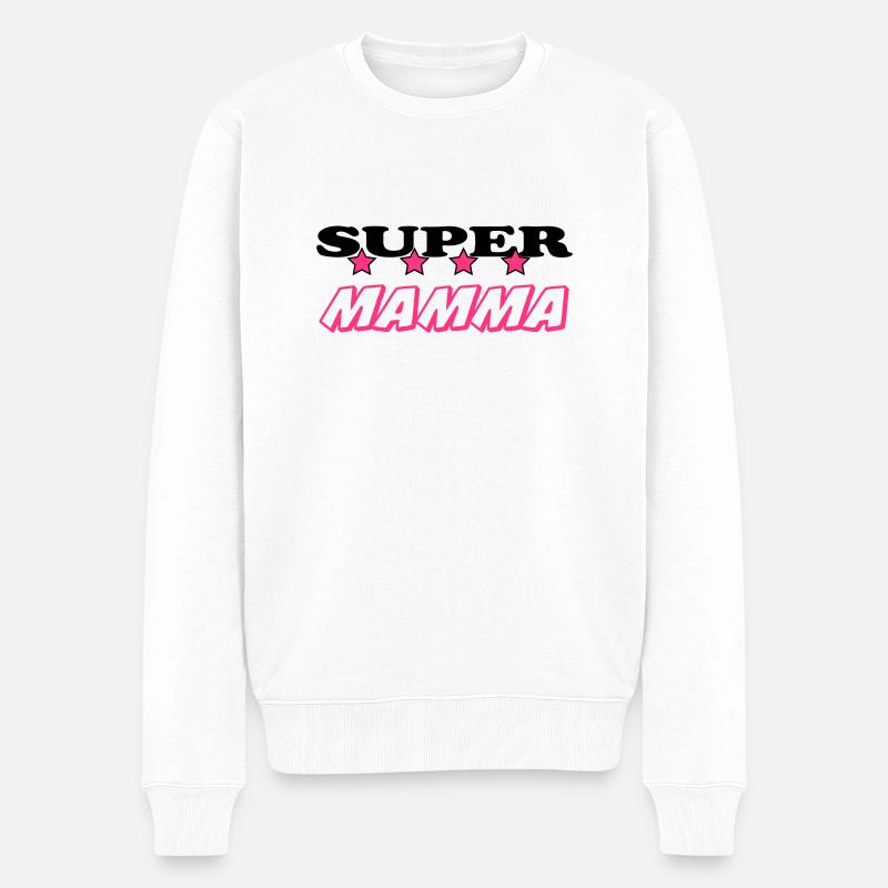 Super mamma - Pull Premium bio Homme - blanc