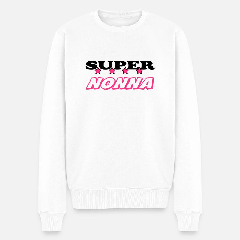Super nonna - Männer Premium Bio Pullover - Weiß