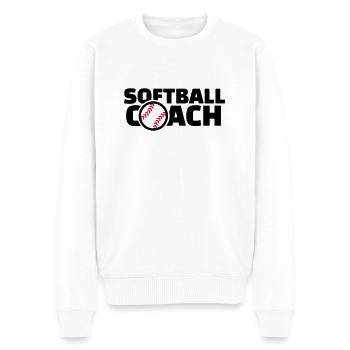 Softball - Männer Premium Bio Pullover - Weiß - Vorne - Thijin (182cm)