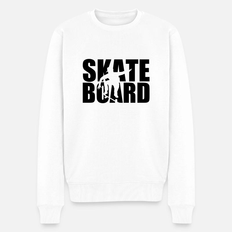 Skateboard - Pull Premium bio Homme - blanc