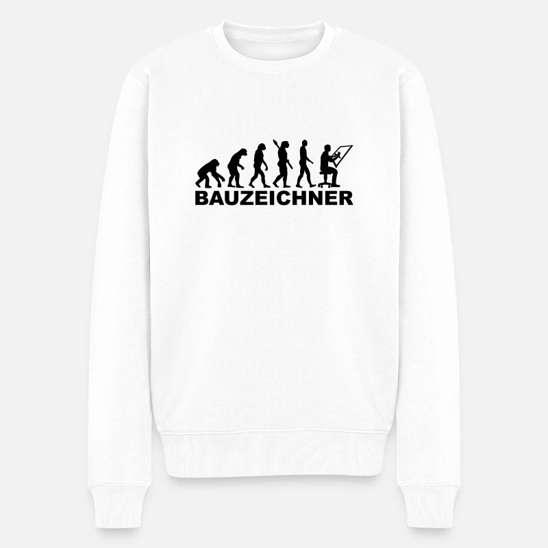 Bauzeichner - Männer Premium Bio Pullover - Weiß