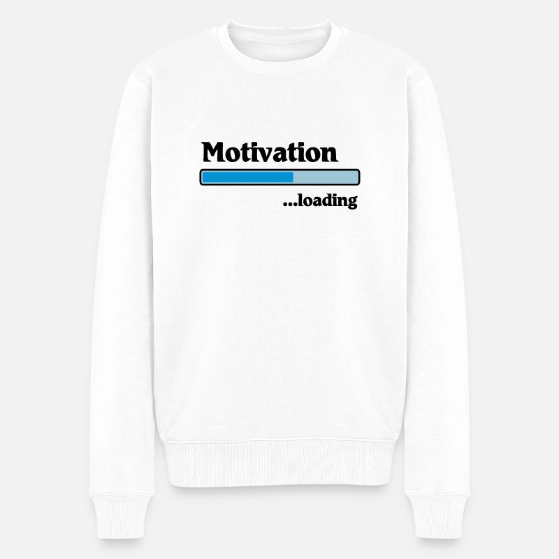 Motivation loading - Men's Premium Organic Jumper - white