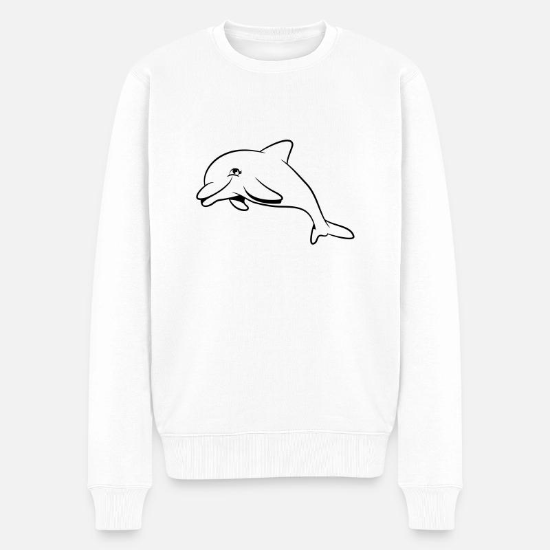 delfin douce mer - Pull Premium bio Homme - blanc