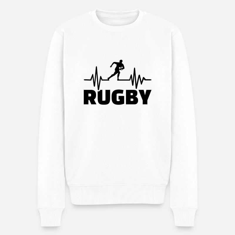 Rugby - Pull Premium bio Homme - blanc