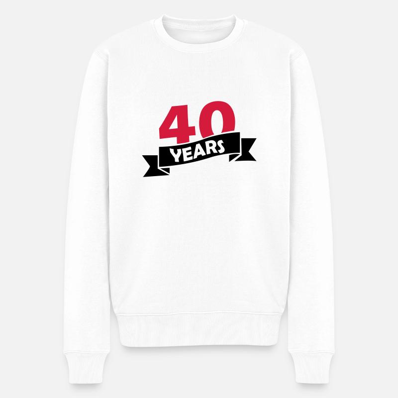 40_years - Männer Premium Bio Pullover - Weiß