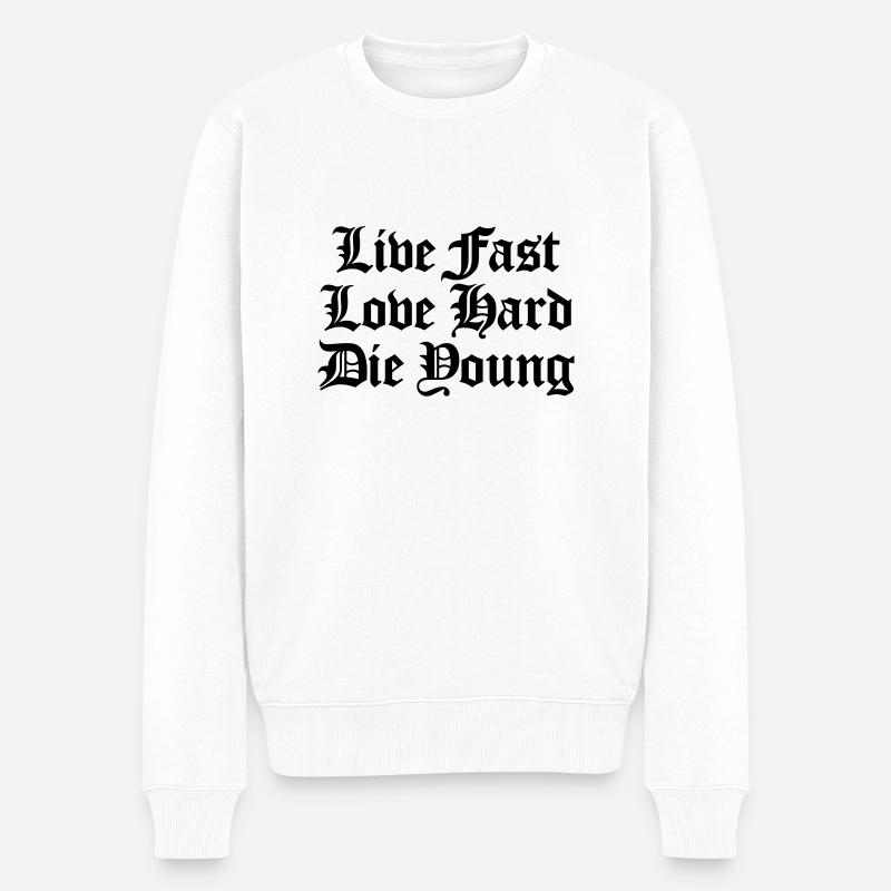 fast & hard - Pull Premium bio Homme - blanc