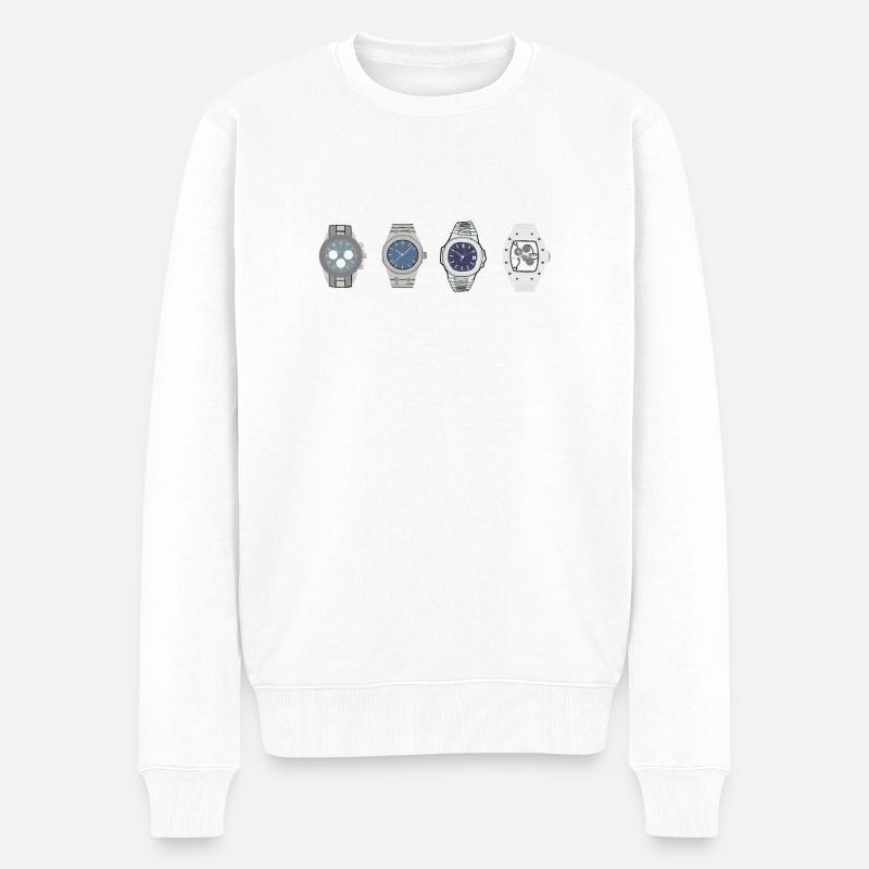 Collection de montres - Montre automatique / montre de luxe - Pull Premium bio Homme - blanc