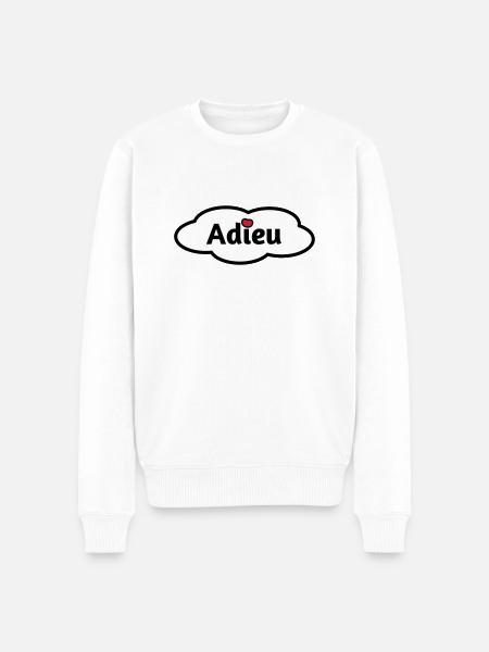Adieu - Männer Premium Bio Pullover - Weiß