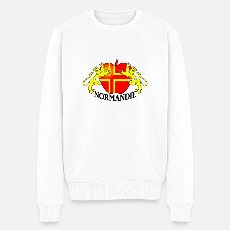 Normandie blason - Pull Premium bio Homme - blanc