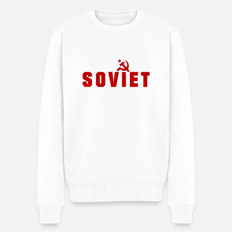 Soviétique - Russie - Pull Premium bio Homme - blanc