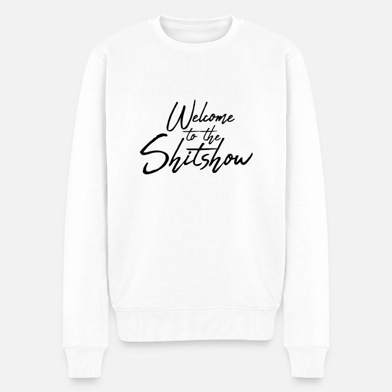 Welcome Shitshow Logo - Männer Premium Bio Pullover - Weiß