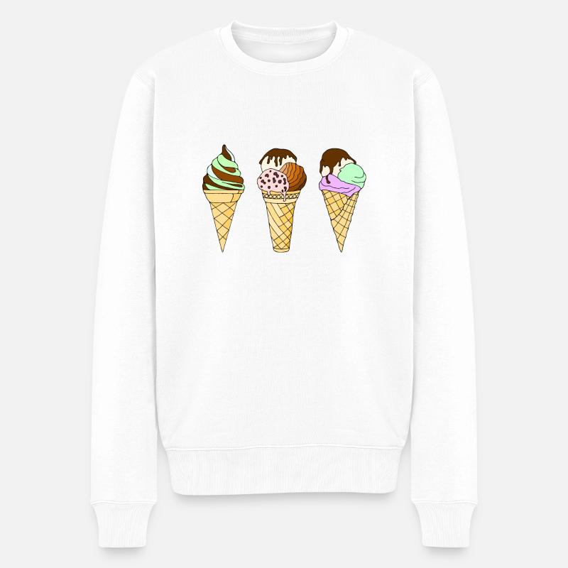 Glace - Pull Premium bio Homme - blanc