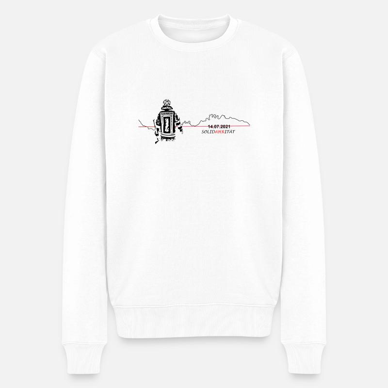 Feuerwehr Transparent Solidahrität - Männer Premium Bio Pullover - Weiß