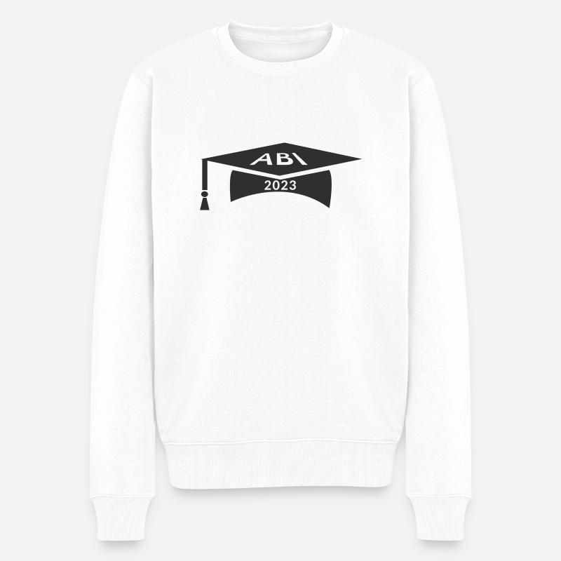 Bachelorhut Abitur - Männer Premium Bio Pullover - Weiß
