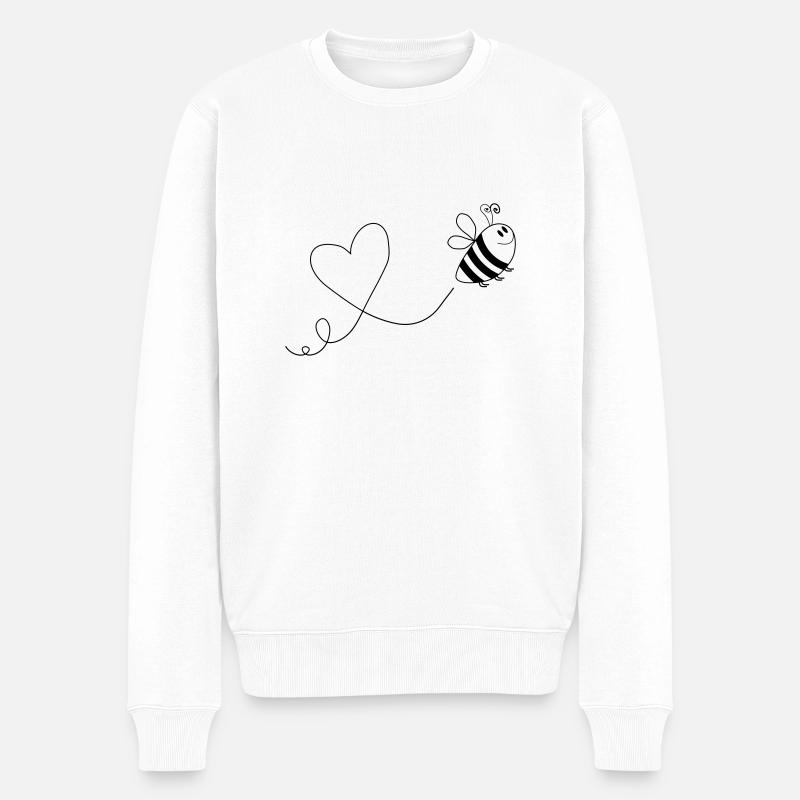 Bee Comic Love 1 - Pull Premium bio Homme - blanc