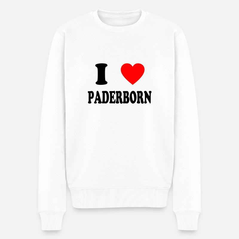I love Paderborn - Männer Premium Bio Pullover - Weiß