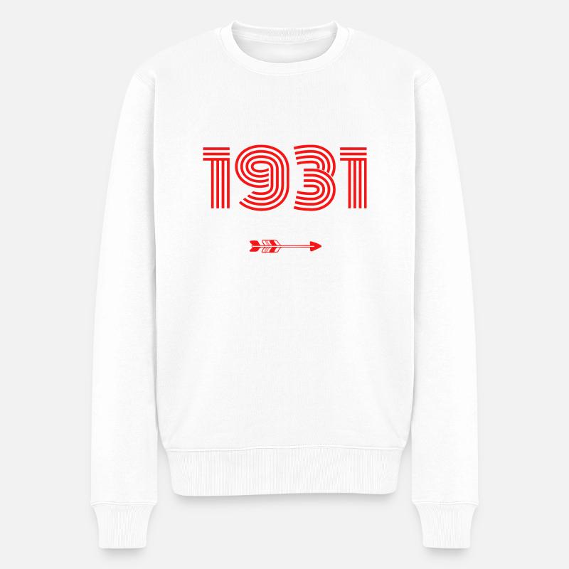 Jahrgang 1931 - Männer Premium Bio Pullover - Weiß