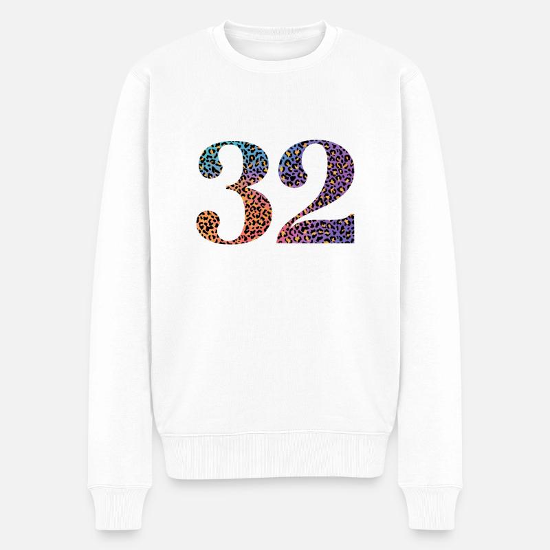 32e anniversaire léopard - Pull Premium bio Homme - blanc