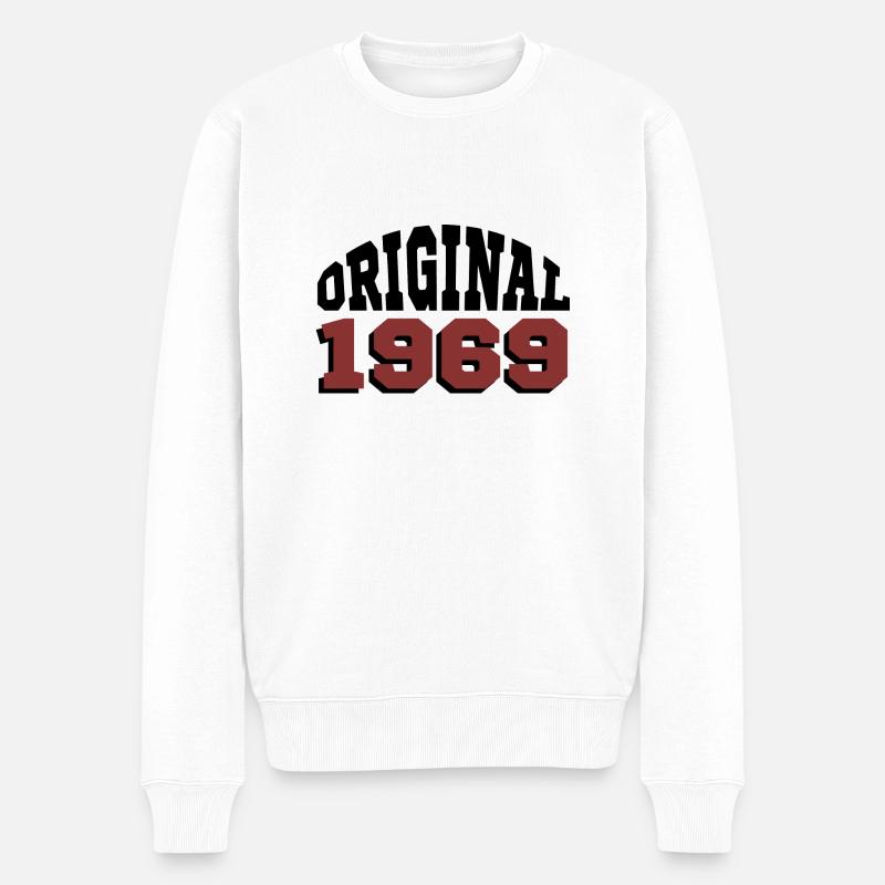 Original 1969 - Männer Premium Bio Pullover - Weiß