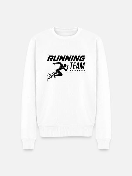 running team - Men's Premium Organic Jumper - white