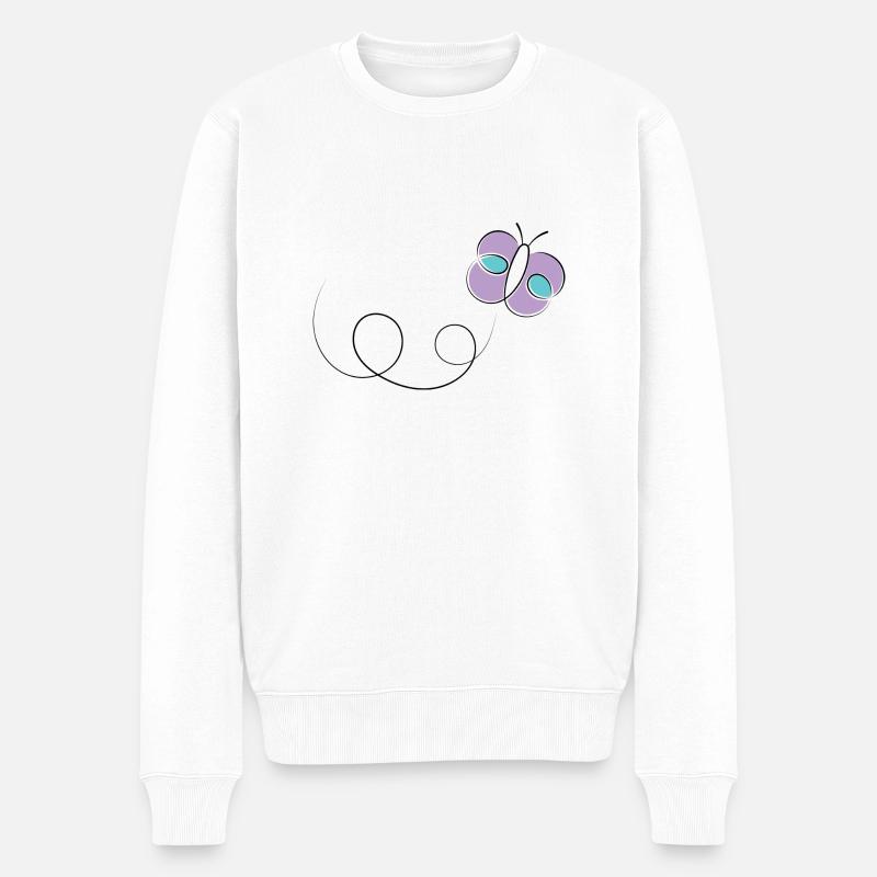 Papillon - Pull Premium bio Homme - blanc