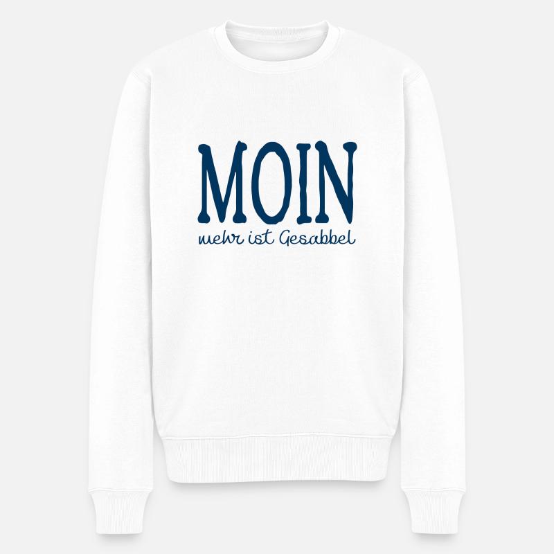 MOIN en bleu - Pull Premium bio Homme - blanc