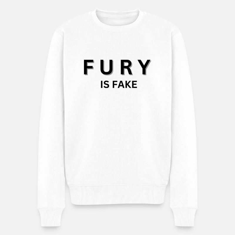 F U R Y - Männer Premium Bio Pullover - Weiß