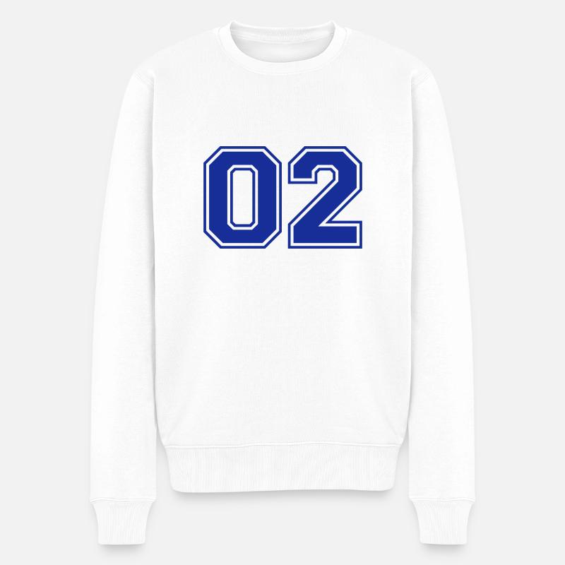 02 - Männer Premium Bio Pullover - Weiß