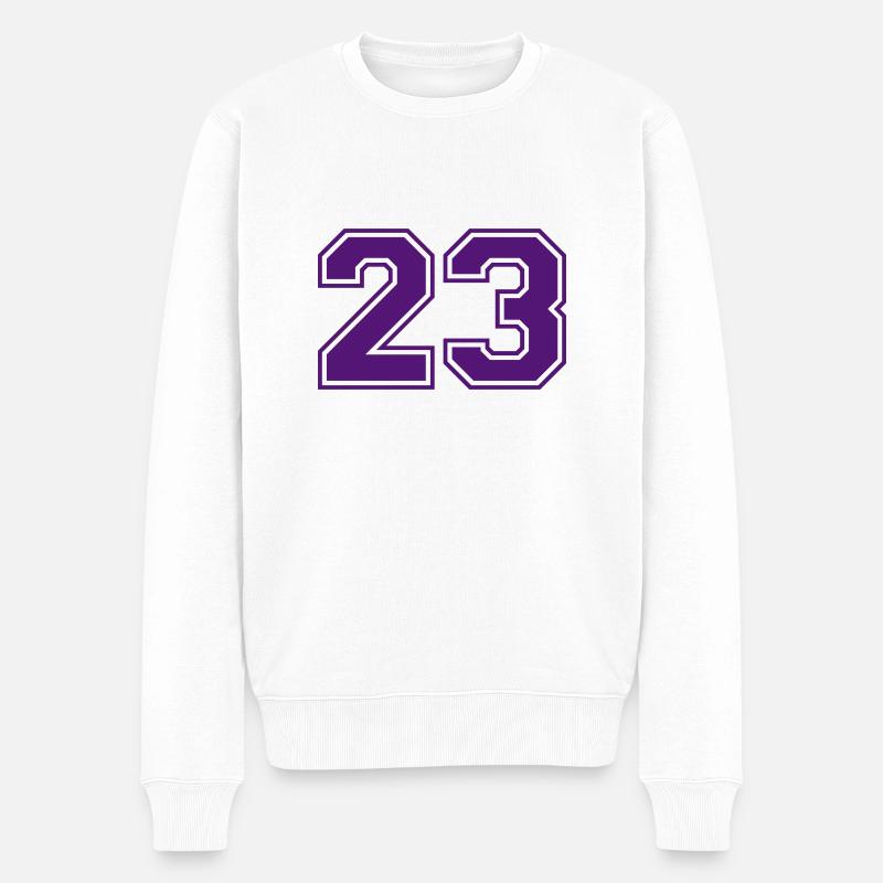 23 - Männer Premium Bio Pullover - Weiß
