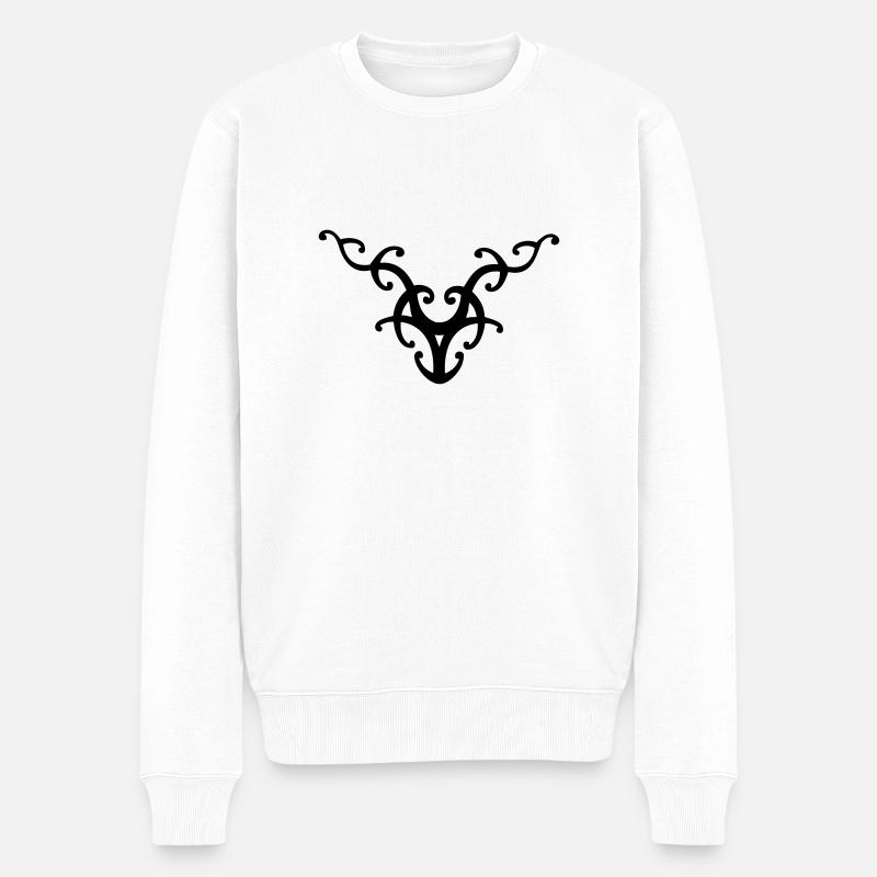 Polynésie-tribal - Pull Premium bio Homme - blanc