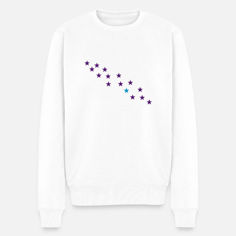 sternschnuppe - Männer Premium Bio Pullover - Weiß