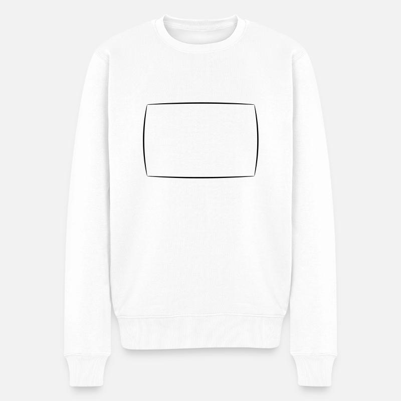 Rechteck gewölbt außen - Pull Premium bio Homme - blanc
