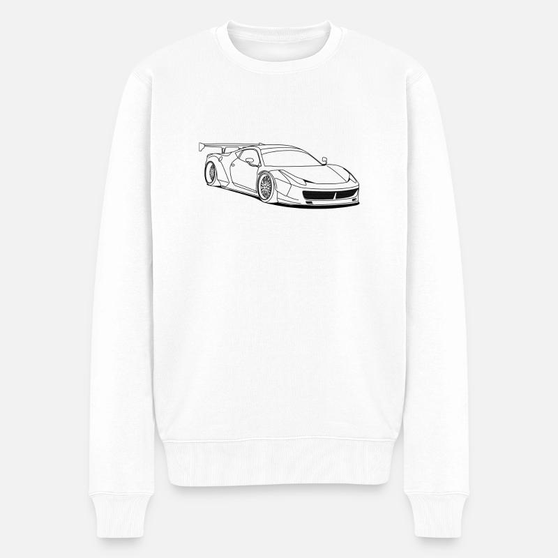 custom car outlines - Männer Premium Bio Pullover - Weiß