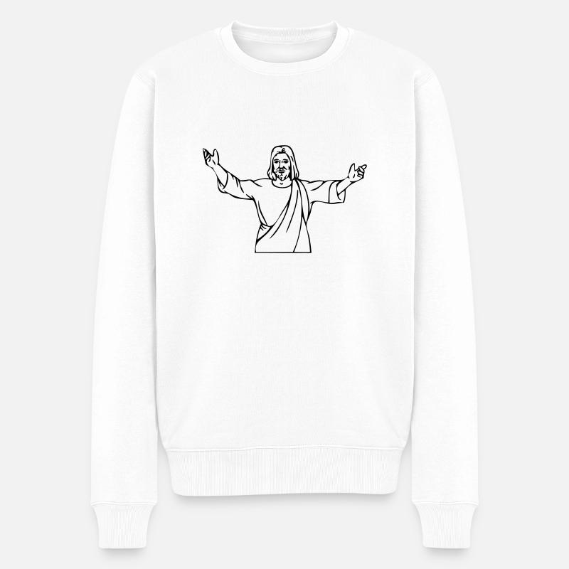 Jésus - Pull Premium bio Homme - blanc