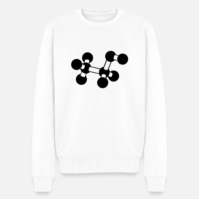 Alkoholmolekül - Männer Premium Bio Pullover - Weiß