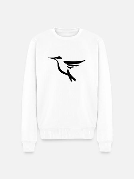 Kolibri 2 - Vogel Geschenk Geschenkidee - Männer Premium Bio Pullover - Weiß