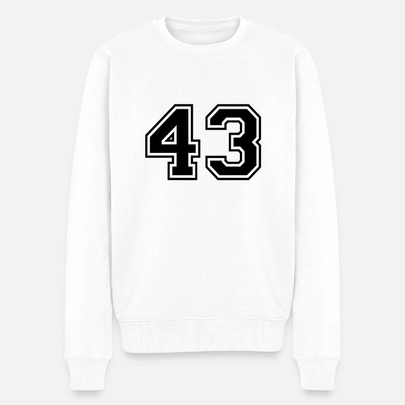 43 - Männer Premium Bio Pullover - Weiß