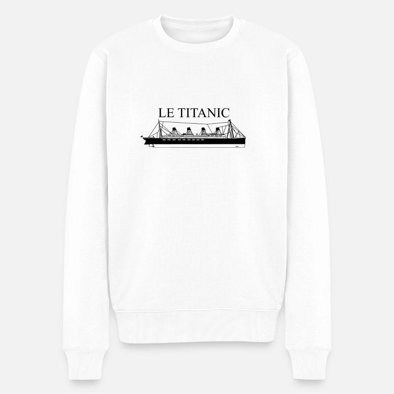 Schiff der Titanic - Männer Premium Bio Pullover - Weiß