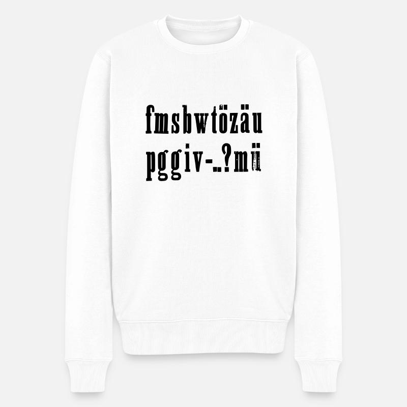 fmsbwtözäu - Männer Premium Bio Pullover - Weiß