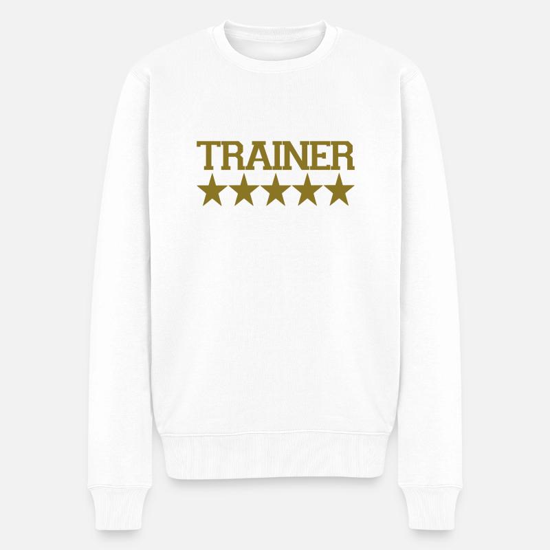 trainer - Männer Premium Bio Pullover - Weiß