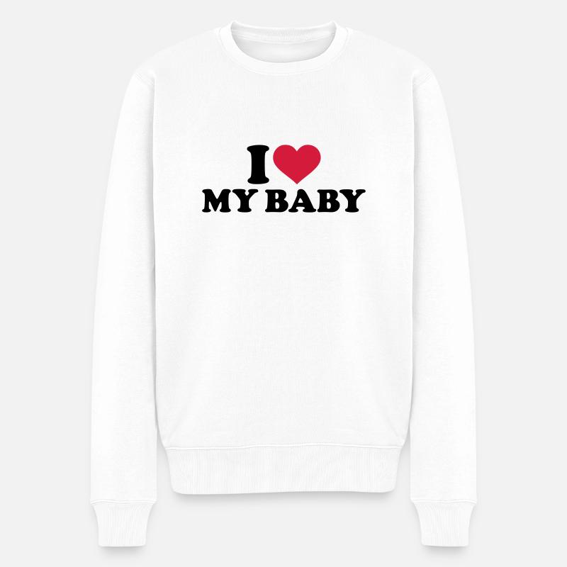 I love my Baby - Pull Premium bio Homme - blanc