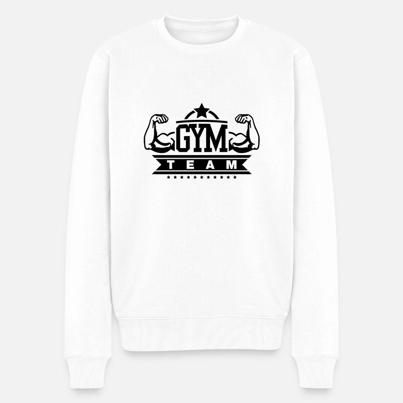 gym_team_yu1 - Männer Premium Bio Pullover - Weiß
