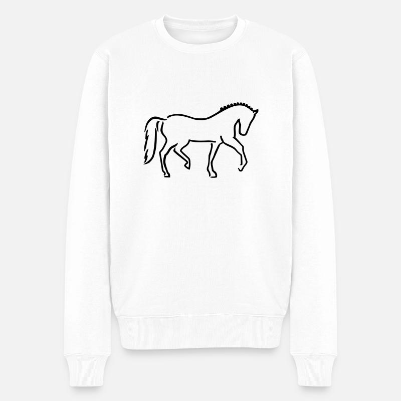 Cheval - Pull Premium bio Homme - blanc