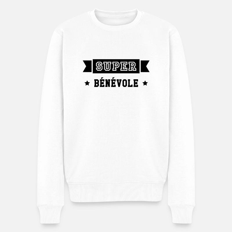 Bénévolat / Bénévole / Solidaire / Humanitaire - Pull Premium bio Homme - blanc