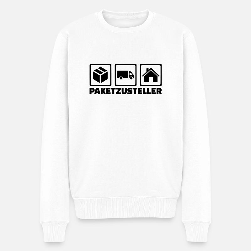 Paketzusteller - Männer Premium Bio Pullover - Weiß