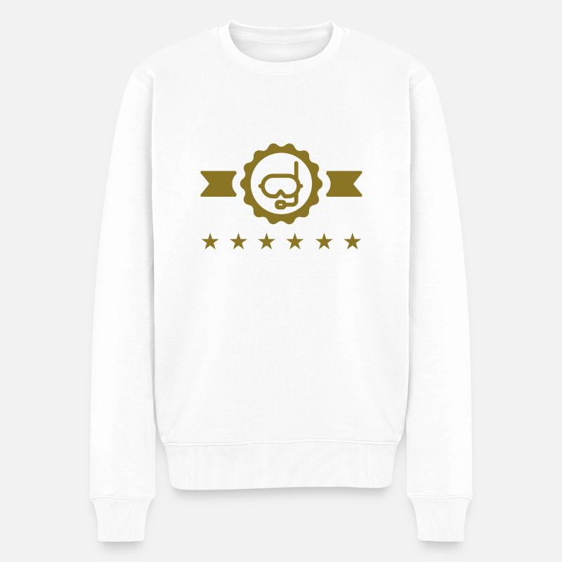 Plongée Sous-Marine / Plongeur / Diver / Natation - Pull Premium bio Homme - blanc