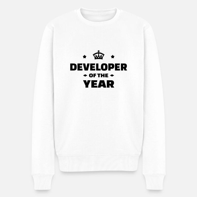 Entwickler / Informatiker / Programmierer / - Männer Premium Bio Pullover - Weiß