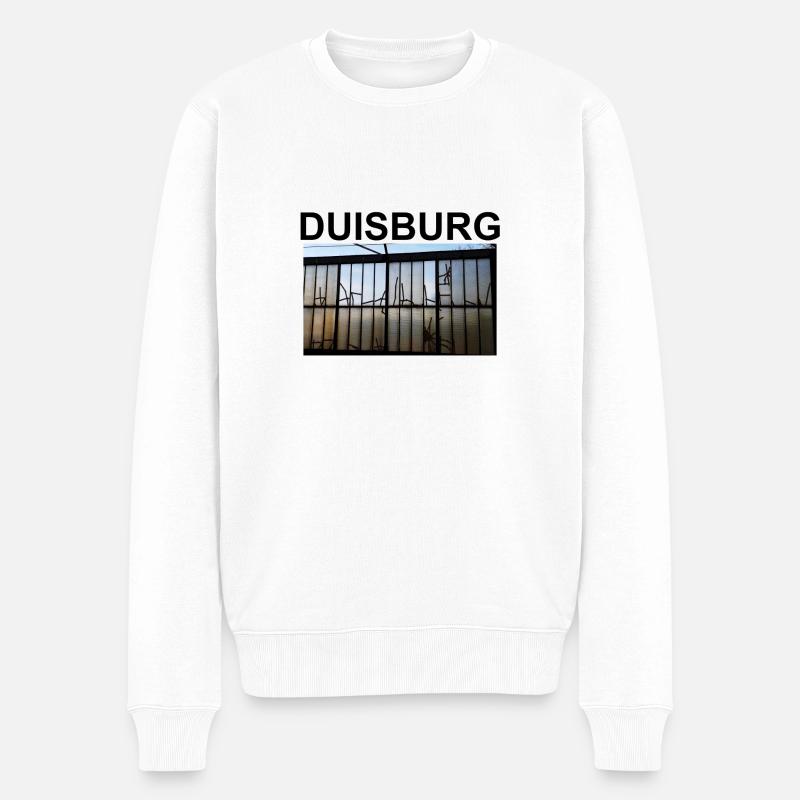 Duisburg - Männer Premium Bio Pullover - Weiß